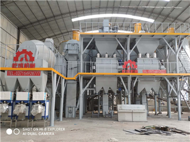 滎陽(yáng)干粉砂漿?；⒅楸厣皾{聯(lián)合生產(chǎn)線(xiàn)現(xiàn)場(chǎng)